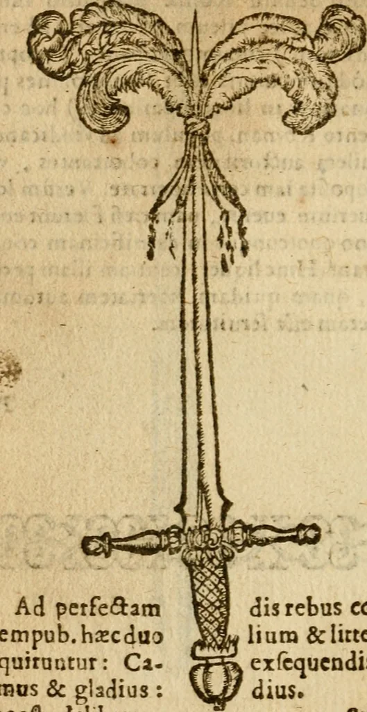 An illustration from Symbola heroica m. Clavdii Paradini, Belliiocensis canonici, et d. Gabrielis Symeonis : multo, quàm antea, fidelius de gallica lingua in latinam conuersa, 1600, leaf 193