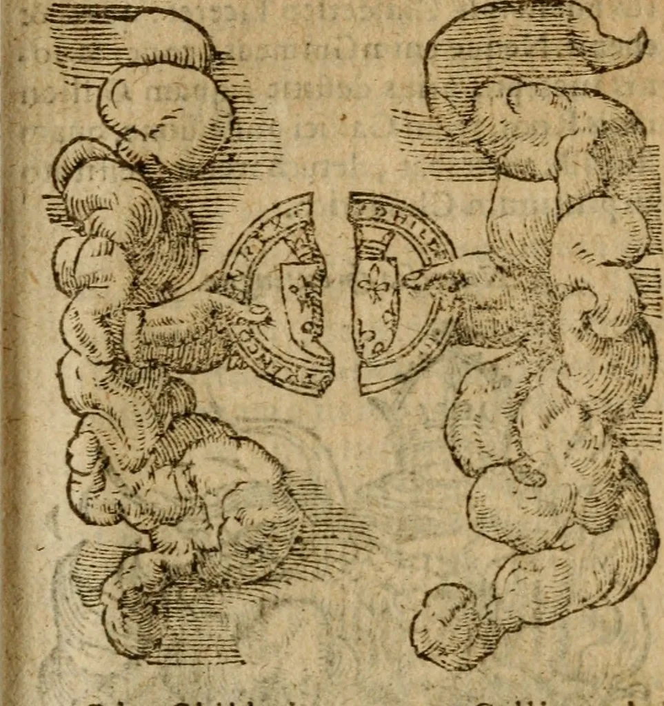 An illustration from Symbola heroica m. Clavdii Paradini, Belliiocensis canonici, et d. Gabrielis Symeonis : multo, quàm antea, fidelius de gallica lingua in latinam conuersa, 1600, leaf 20