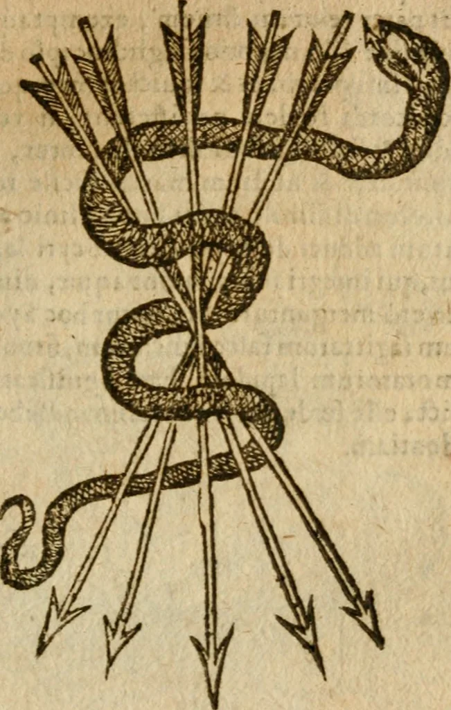 An illustration from Symbola heroica m. Clavdii Paradini, Belliiocensis canonici, et d. Gabrielis Symeonis : multo, quàm antea, fidelius de gallica lingua in latinam conuersa, 1600, leaf 200