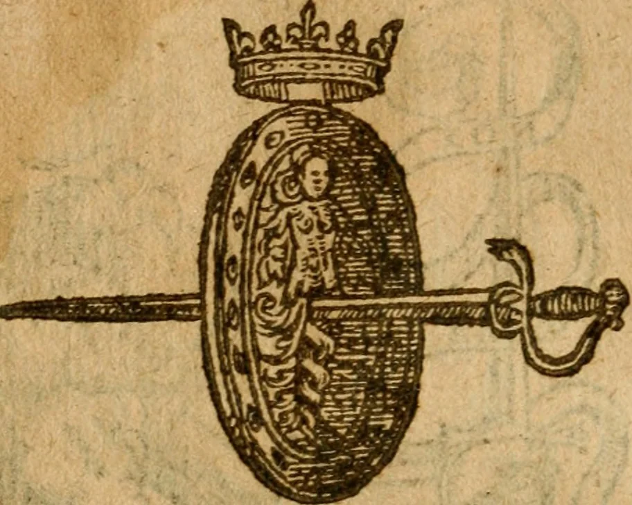 An illustration from Symbola heroica m. Clavdii Paradini, Belliiocensis canonici, et d. Gabrielis Symeonis : multo, quàm antea, fidelius de gallica lingua in latinam conuersa, 1600, leaf 285