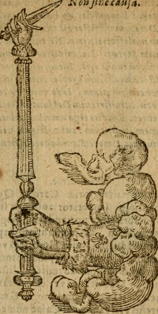 An illustration from Symbola heroica m. Clavdii Paradini, Belliiocensis canonici, et d. Gabrielis Symeonis : multo, quàm antea, fidelius de gallica lingua in latinam conuersa, 1600, leaf 32