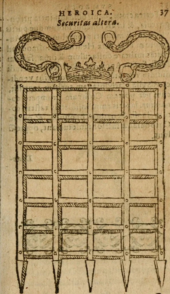 An illustration from Symbola heroica m. Clavdii Paradini, Belliiocensis canonici, et d. Gabrielis Symeonis : multo, quàm antea, fidelius de gallica lingua in latinam conuersa, 1600, leaf 40