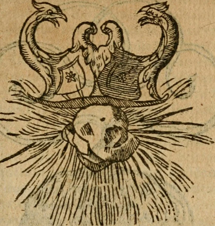 An illustration from Symbola heroica m. Clavdii Paradini, Belliiocensis canonici, et d. Gabrielis Symeonis : multo, quàm antea, fidelius de gallica lingua in latinam conuersa, 1600, leaf 48