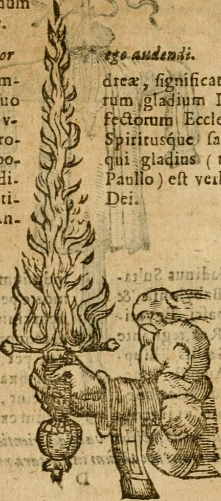 An illustration from Symbola heroica m. Clavdii Paradini, Belliiocensis canonici, et d. Gabrielis Symeonis : multo, quàm antea, fidelius de gallica lingua in latinam conuersa, 1600, leaf 61
