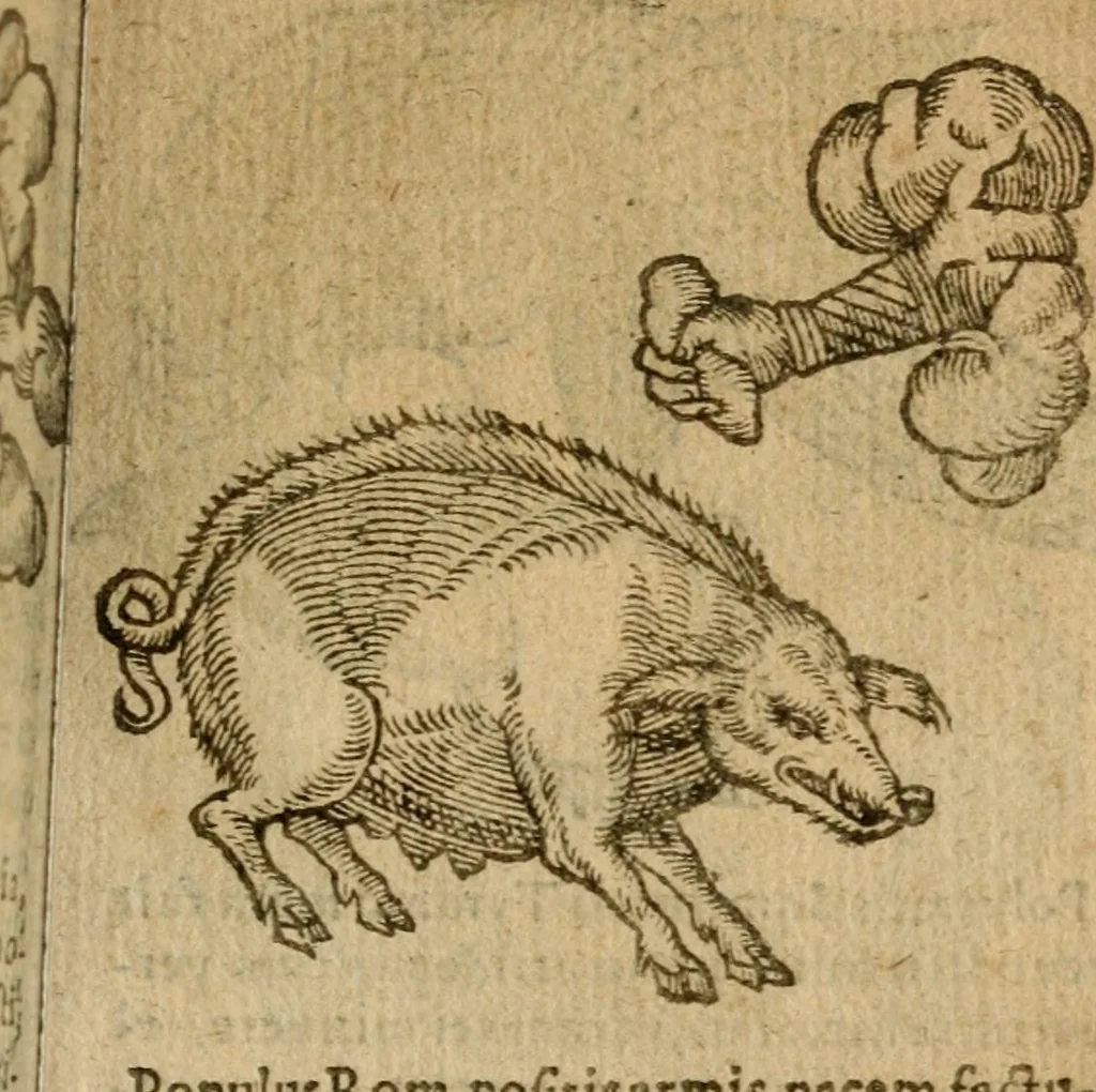 An illustration from Symbola heroica m. Clavdii Paradini, Belliiocensis canonici, et d. Gabrielis Symeonis : multo, quàm antea, fidelius de gallica lingua in latinam conuersa, 1600, leaf 86