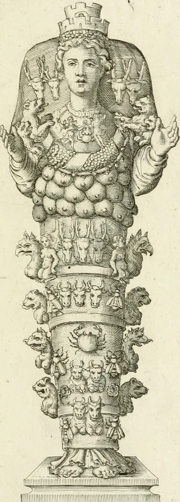An illustration from Symbolica Dianae Ephesiae statua, 1688, leaf 12