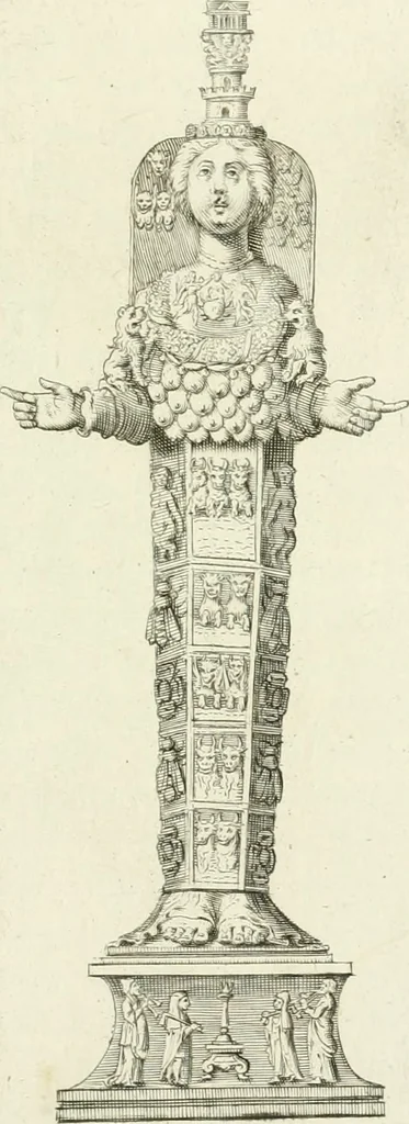 An illustration from Symbolica Dianae Ephesiae statua, 1688, leaf 14