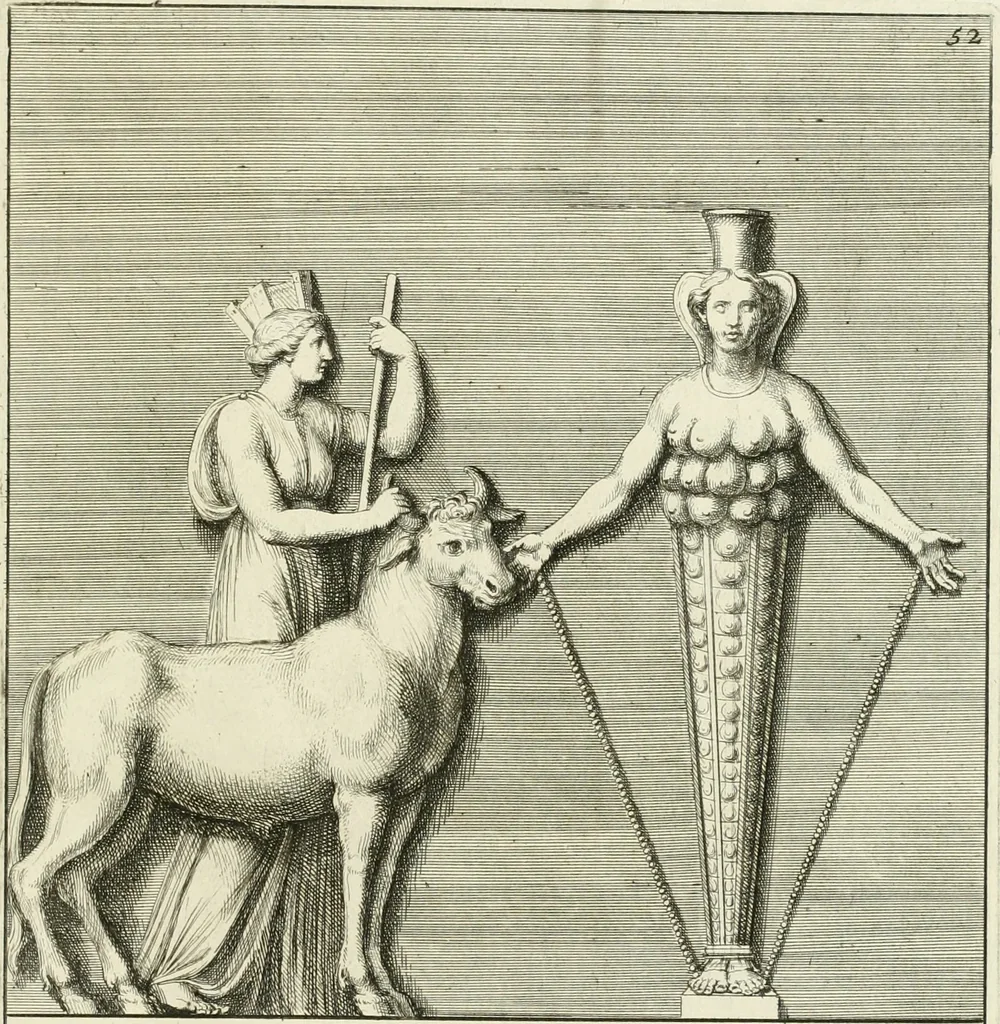 An illustration from Symbolica Dianae Ephesiae statua, 1688, leaf 60