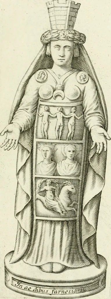 An illustration from Symbolica Dianae Ephesiae statua, 1688, leaf 66