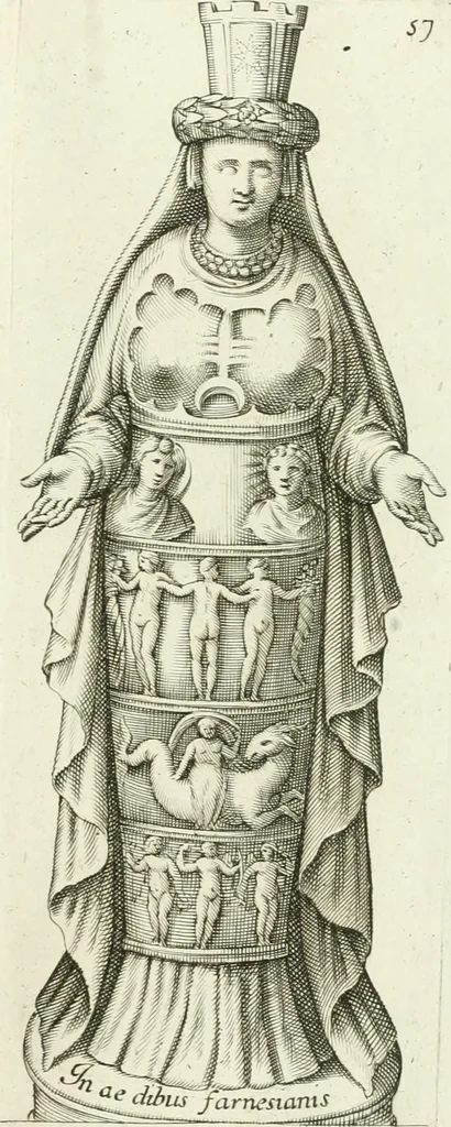 An illustration from Symbolica Dianae Ephesiae statua, 1688, leaf 66