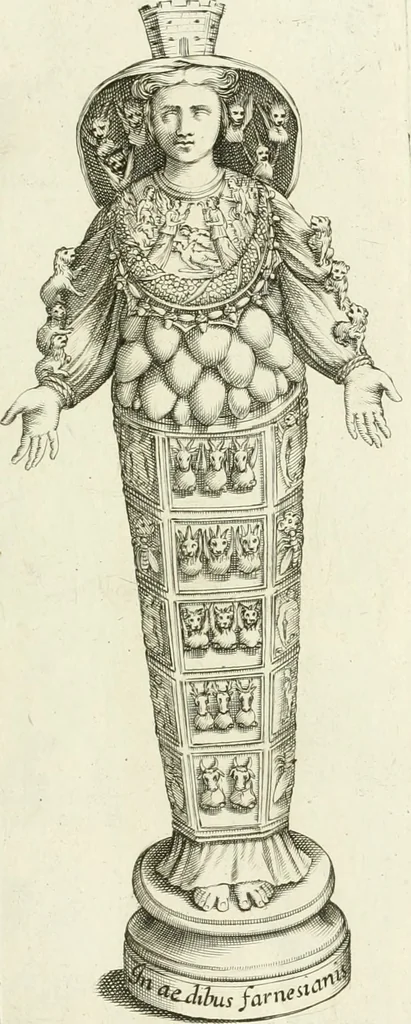 An illustration from Symbolica Dianae Ephesiae statua, 1688, leaf 68