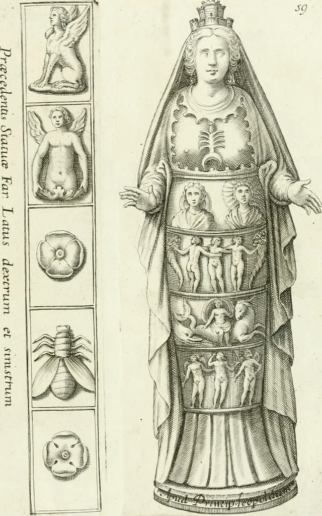 An illustration from Symbolica Dianae Ephesiae statua, 1688, leaf 70