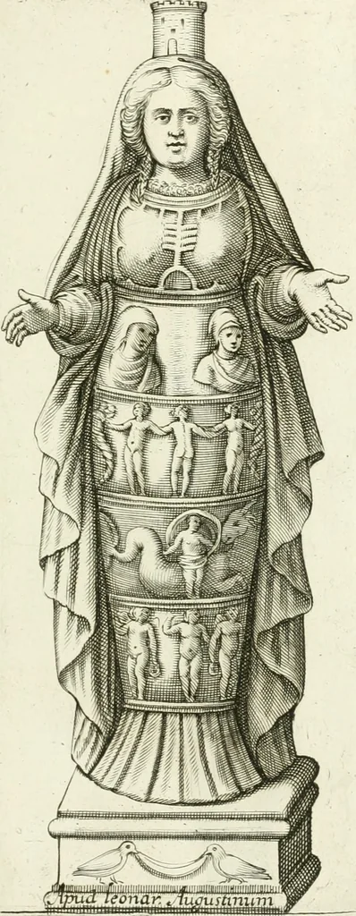 An illustration from Symbolica Dianae Ephesiae statua, 1688, leaf 72