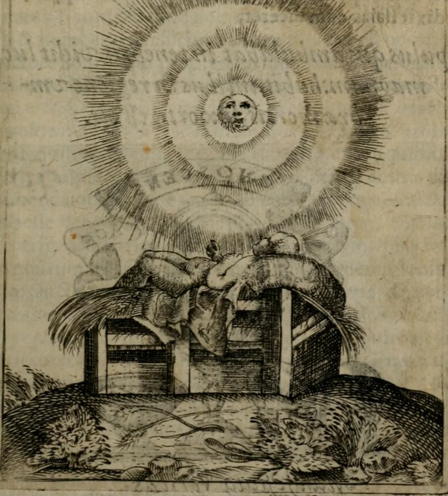 An illustration from Symbolica vitae Christi meditatio, 1612, leaf 12