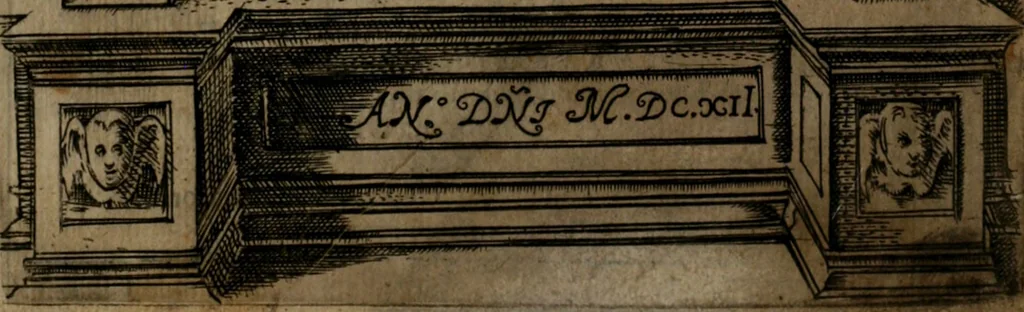 An illustration from Symbolica vitae Christi meditatio, 1612, leaf 2