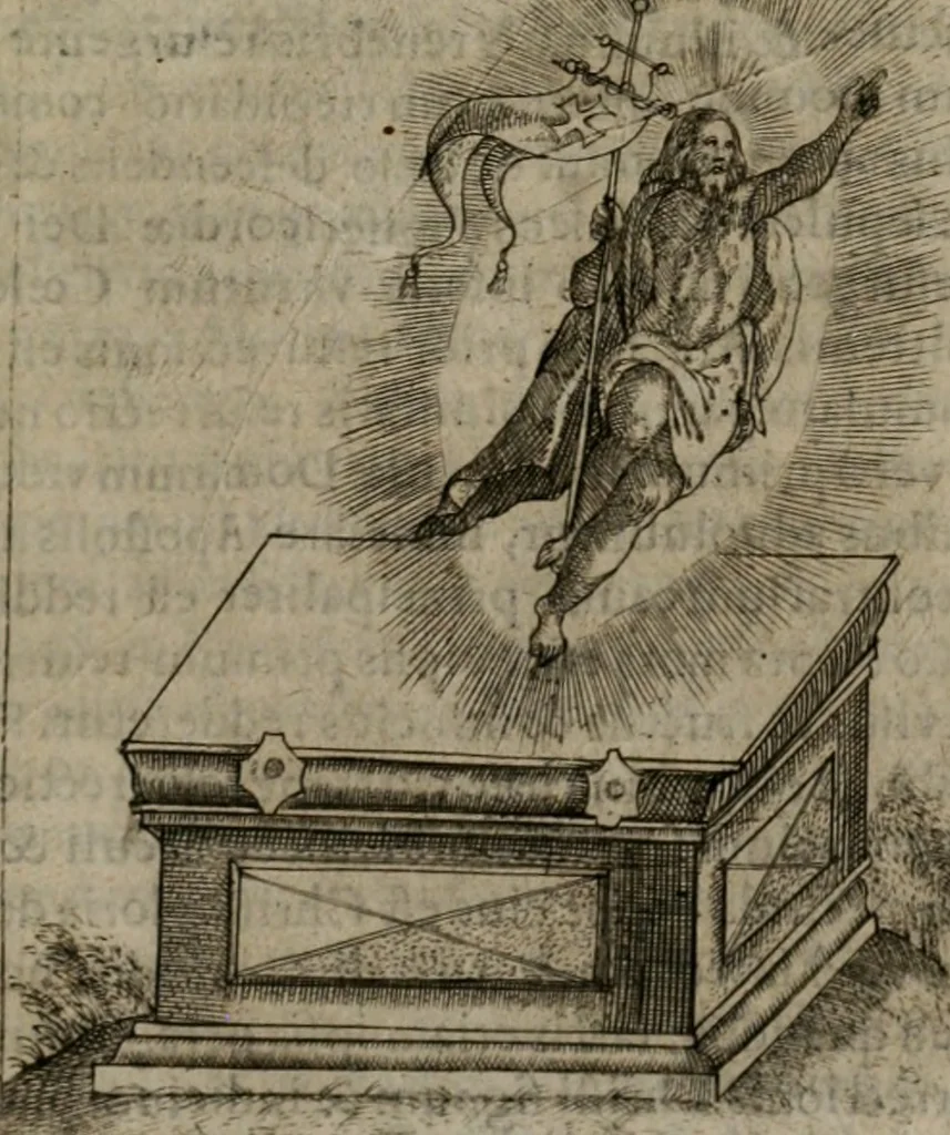 An illustration from Symbolica vitae Christi meditatio, 1612, leaf 200