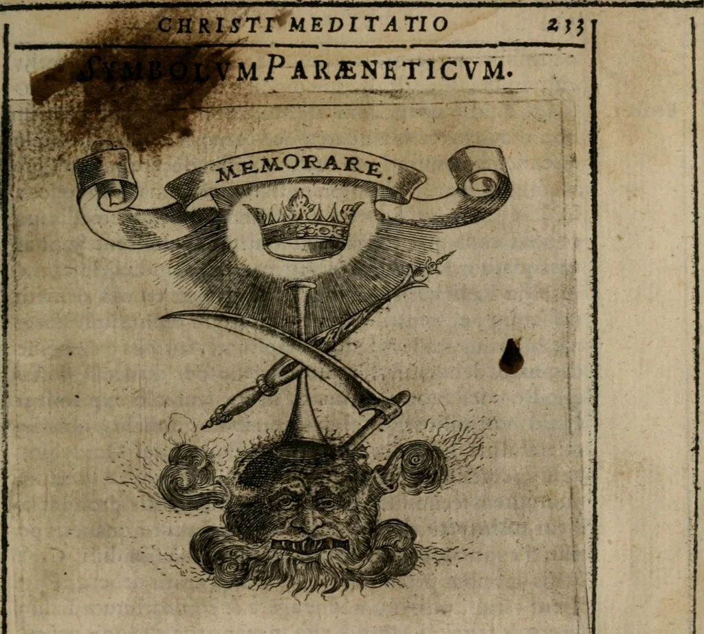 An illustration from Symbolica vitae Christi meditatio, 1612, leaf 236