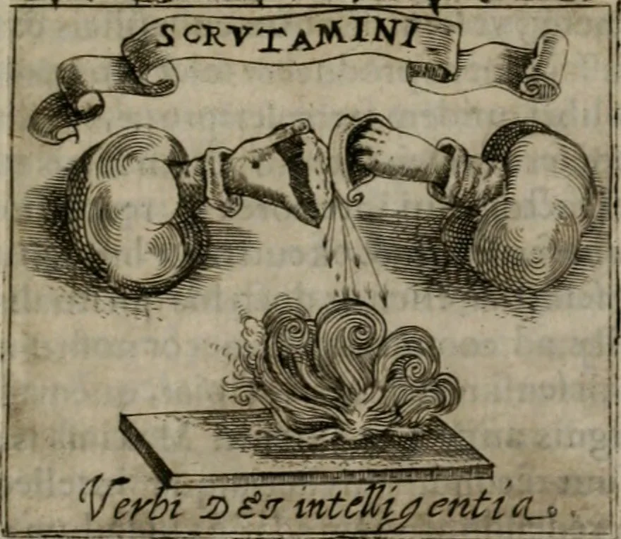 An illustration from Symbolica vitae Christi meditatio, 1612, leaf 54
