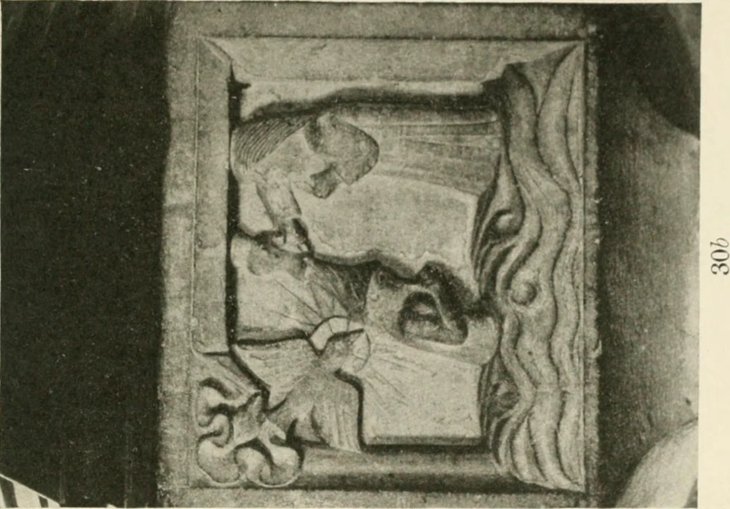An illustration from Symbolism of animals and birds represented in English church architecture, 1913, leaf 130