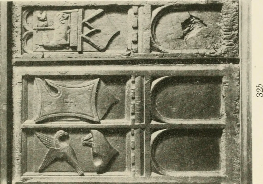 An illustration from Symbolism of animals and birds represented in English church architecture, 1913, leaf 138