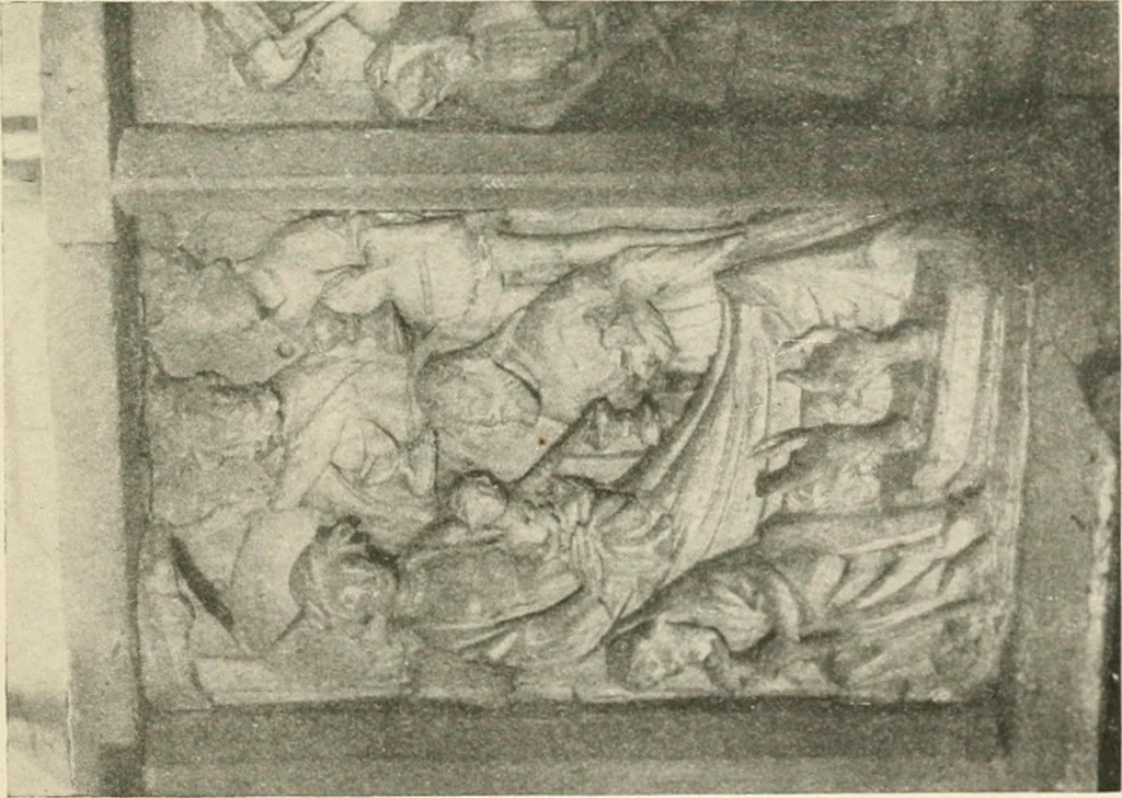 An illustration from Symbolism of animals and birds represented in English church architecture, 1913, leaf 14