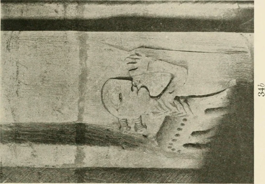 An illustration from Symbolism of animals and birds represented in English church architecture, 1913, leaf 146