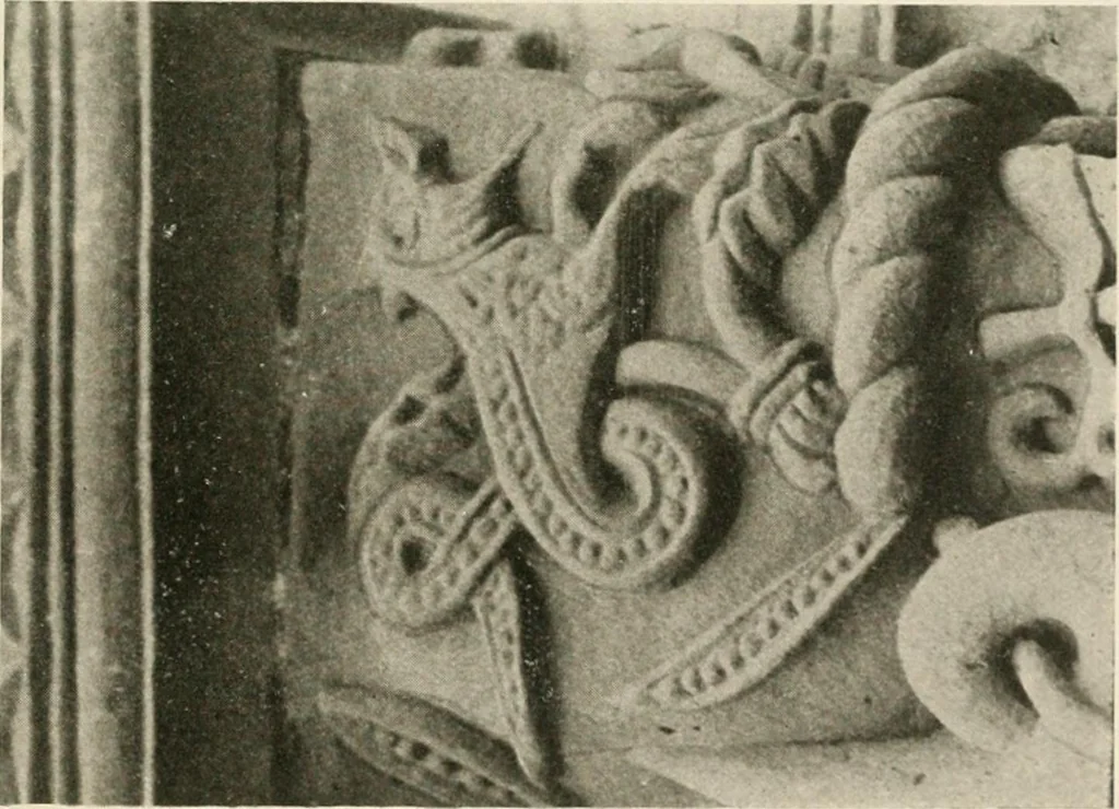 An illustration from Symbolism of animals and birds represented in English church architecture, 1913, leaf 174