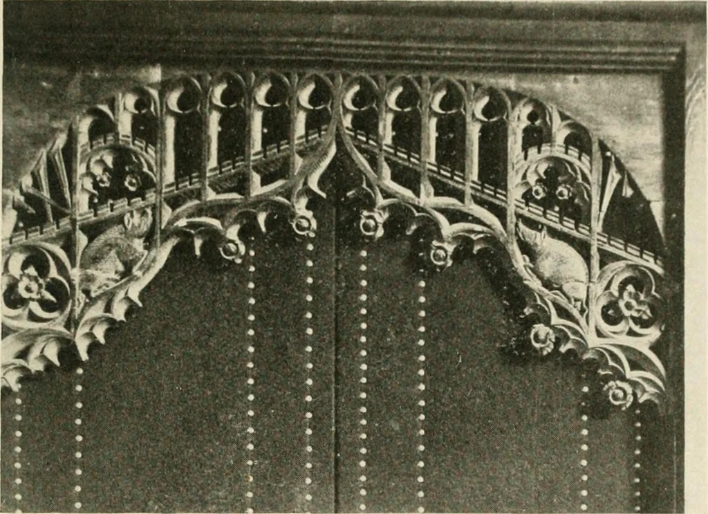An illustration from Symbolism of animals and birds represented in English church architecture, 1913, leaf 22