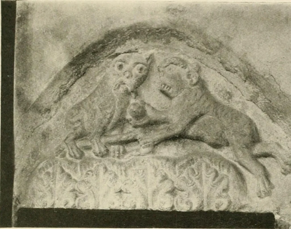 An illustration from Symbolism of animals and birds represented in English church architecture, 1913, leaf 230