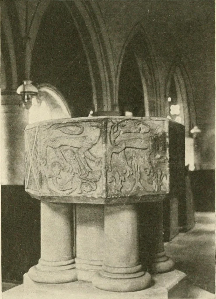 An illustration from Symbolism of animals and birds represented in English church architecture, 1913, leaf 234