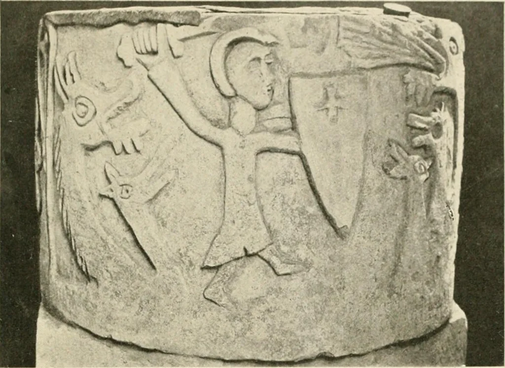 An illustration from Symbolism of animals and birds represented in English church architecture, 1913, leaf 238