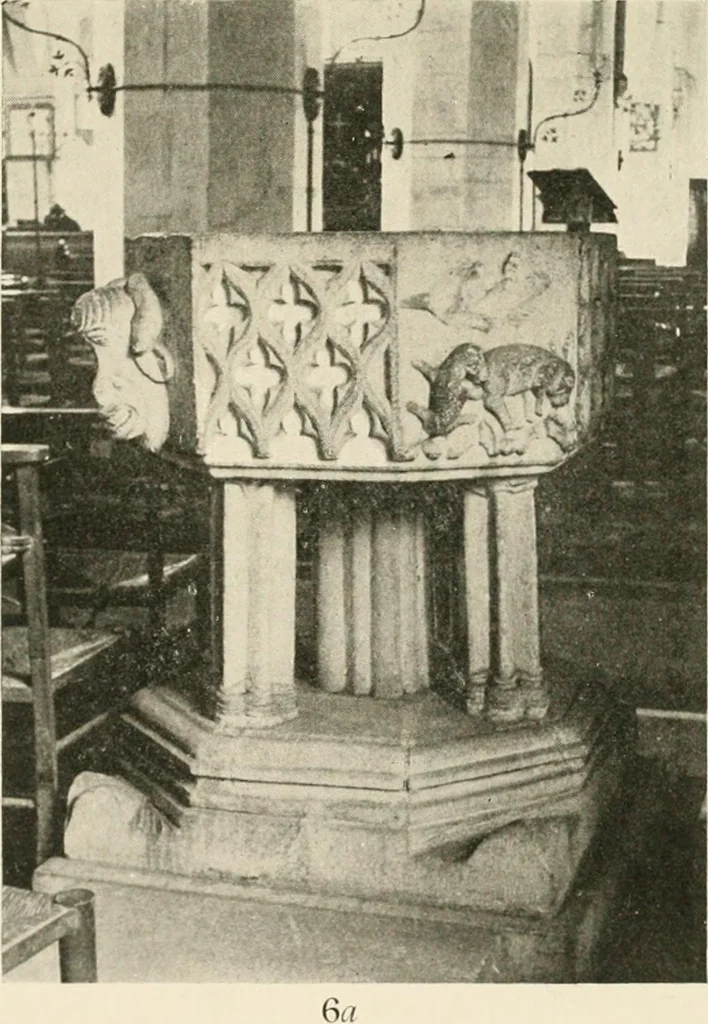 An illustration from Symbolism of animals and birds represented in English church architecture, 1913, leaf 34