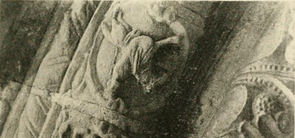 An illustration from Symbolism of animals and birds represented in English church architecture, 1913, leaf 42