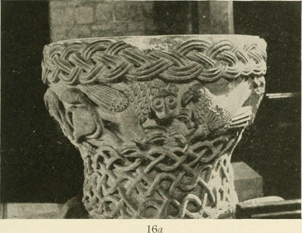 An illustration from Symbolism of animals and birds represented in English church architecture, 1913, leaf 74