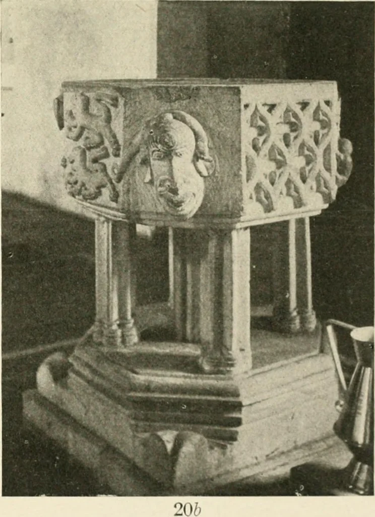 An illustration from Symbolism of animals and birds represented in English church architecture, 1913, leaf 90