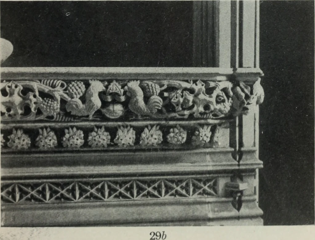 An illustration from Symbolism of animals and birds represented in English architecture, 1913, leaf 126