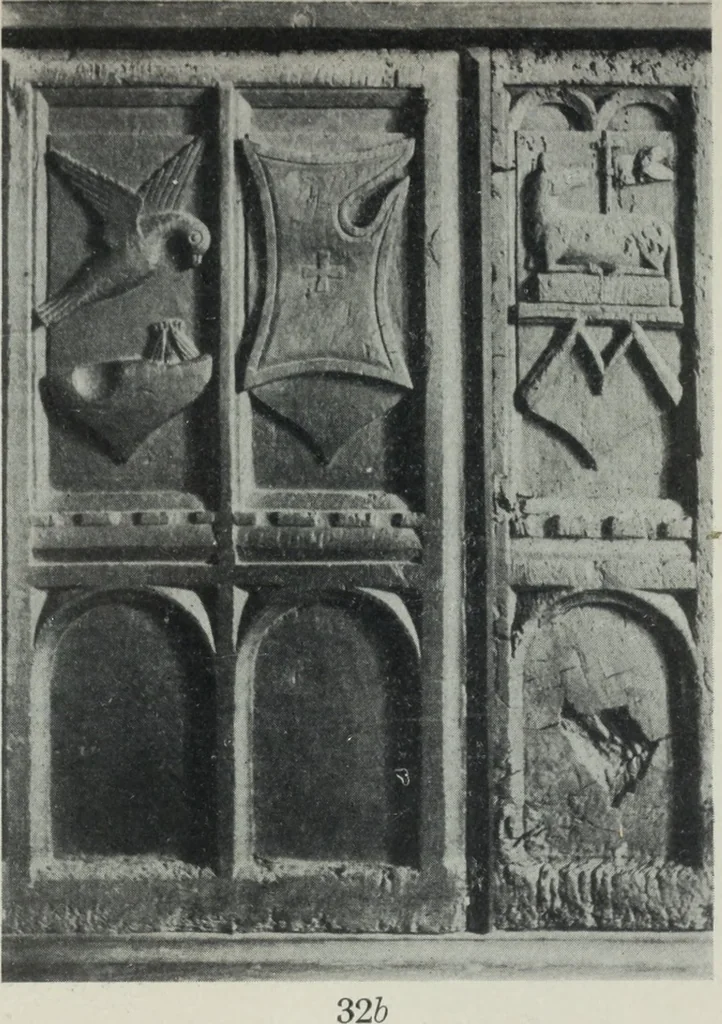 An illustration from Symbolism of animals and birds represented in English architecture, 1913, leaf 138