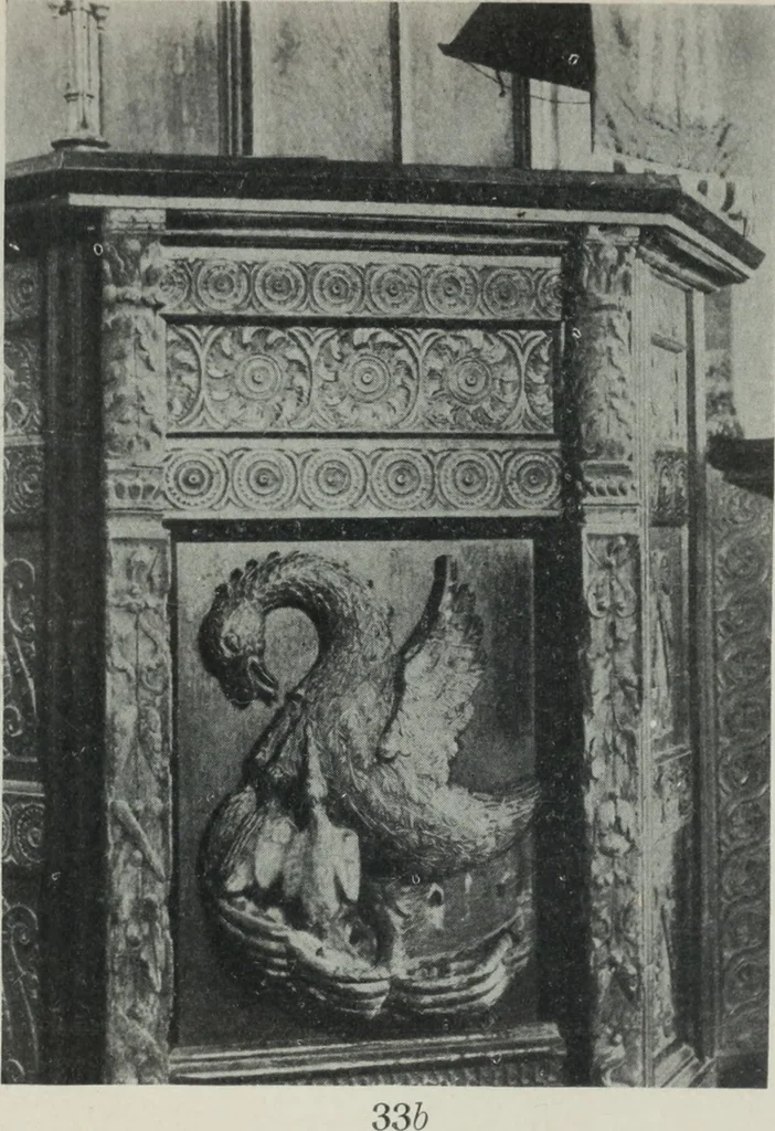 An illustration from Symbolism of animals and birds represented in English architecture, 1913, leaf 142