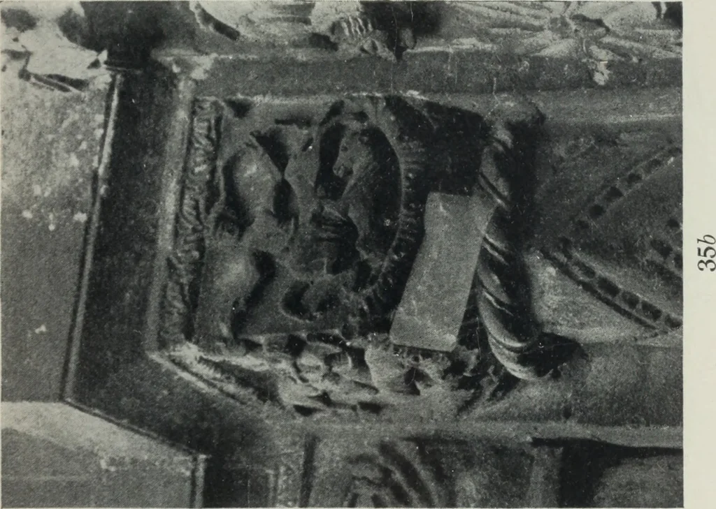An illustration from Symbolism of animals and birds represented in English architecture, 1913, leaf 150