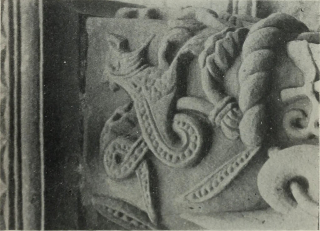 An illustration from Symbolism of animals and birds represented in English architecture, 1913, leaf 174