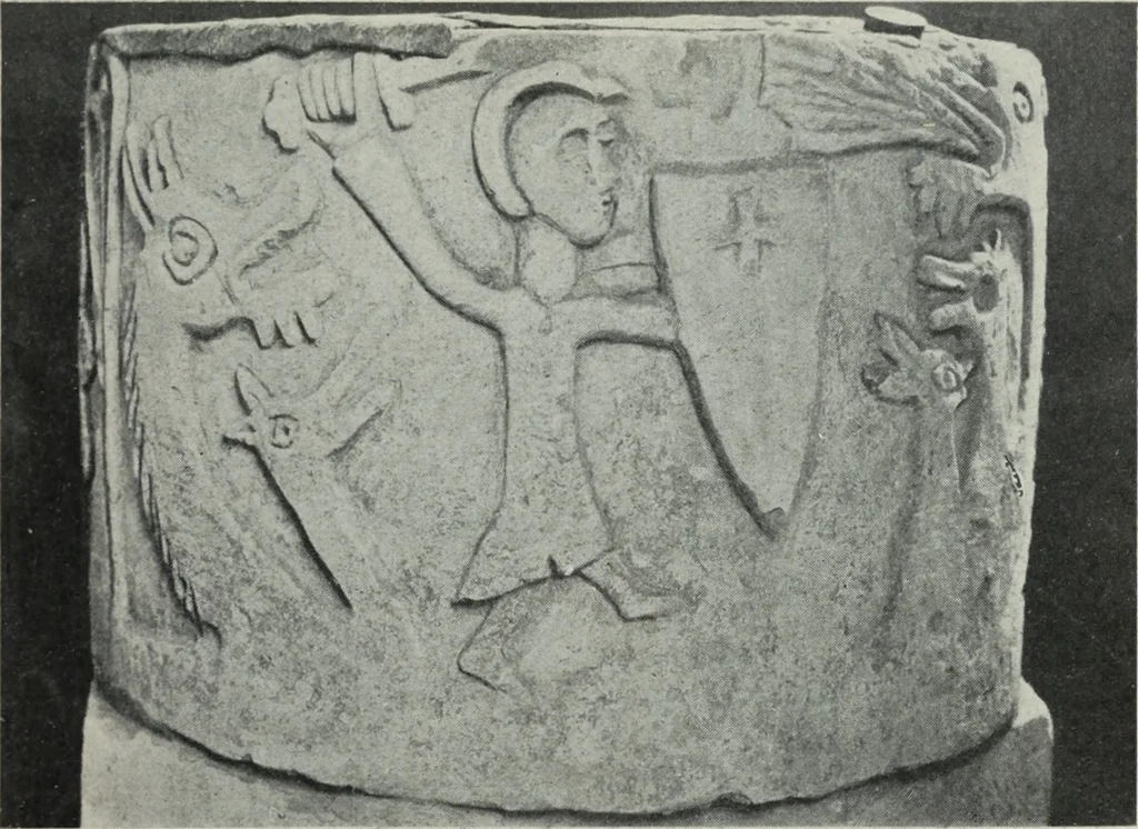 An illustration from Symbolism of animals and birds represented in English architecture, 1913, leaf 238