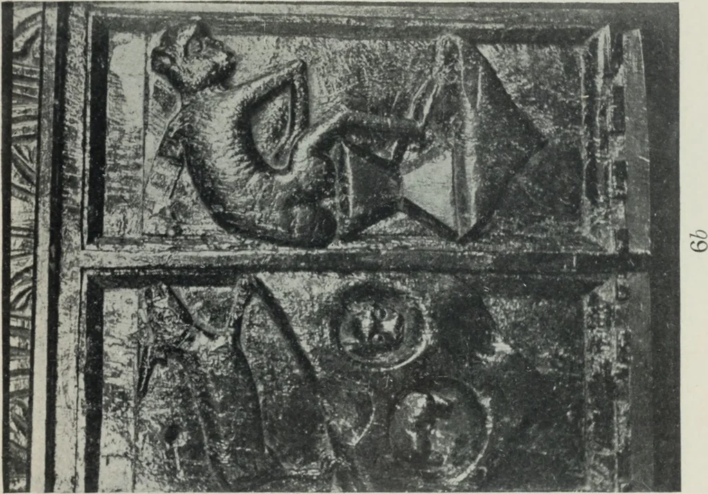An illustration from Symbolism of animals and birds represented in English architecture, 1913, leaf 34