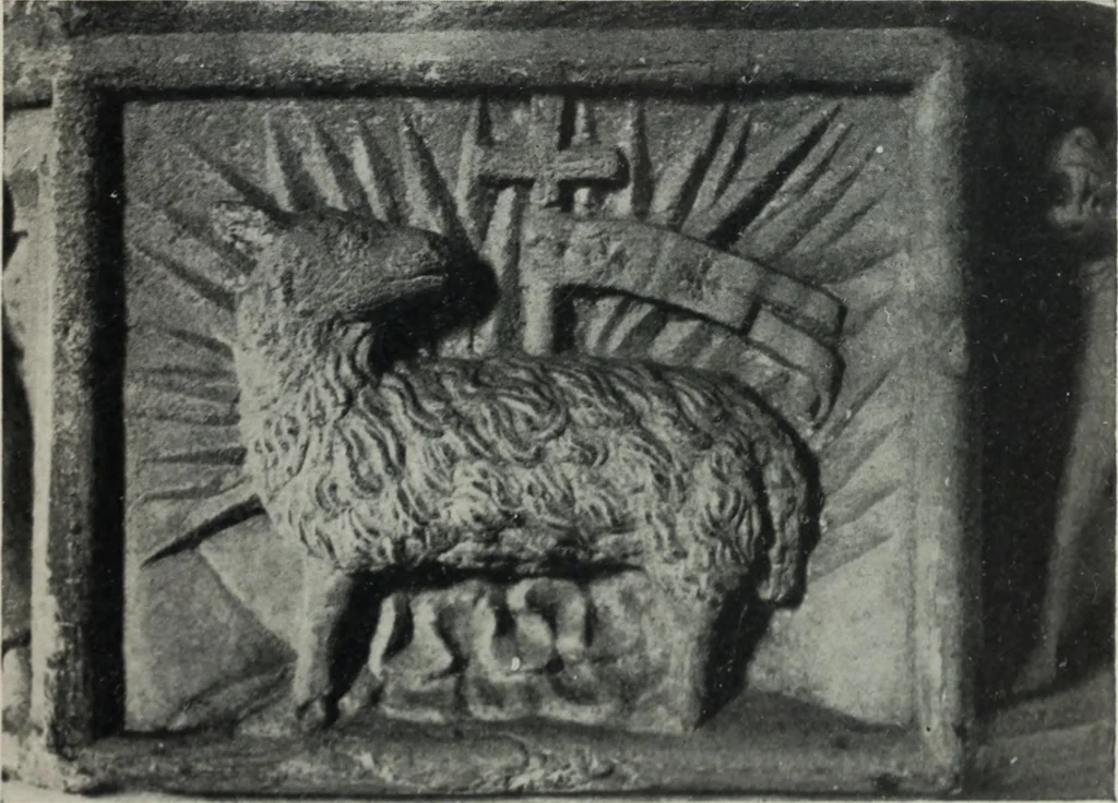 An illustration from Symbolism of animals and birds represented in English architecture, 1913, leaf 66