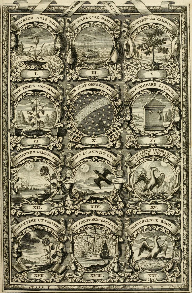 An illustration from Symbolographia, sive, De arte symbolica : sermones septem, 1702, leaf 176