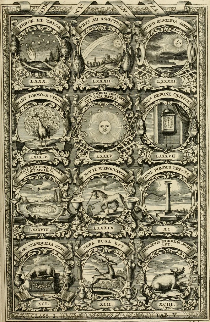 An illustration from Symbolographia, sive, De arte symbolica : sermones septem, 1702, leaf 184