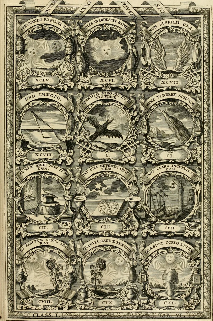 An illustration from Symbolographia, sive, De arte symbolica : sermones septem, 1702, leaf 186