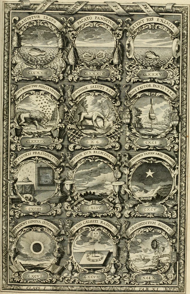 An illustration from Symbolographia, sive, De arte symbolica : sermones septem, 1702, leaf 196