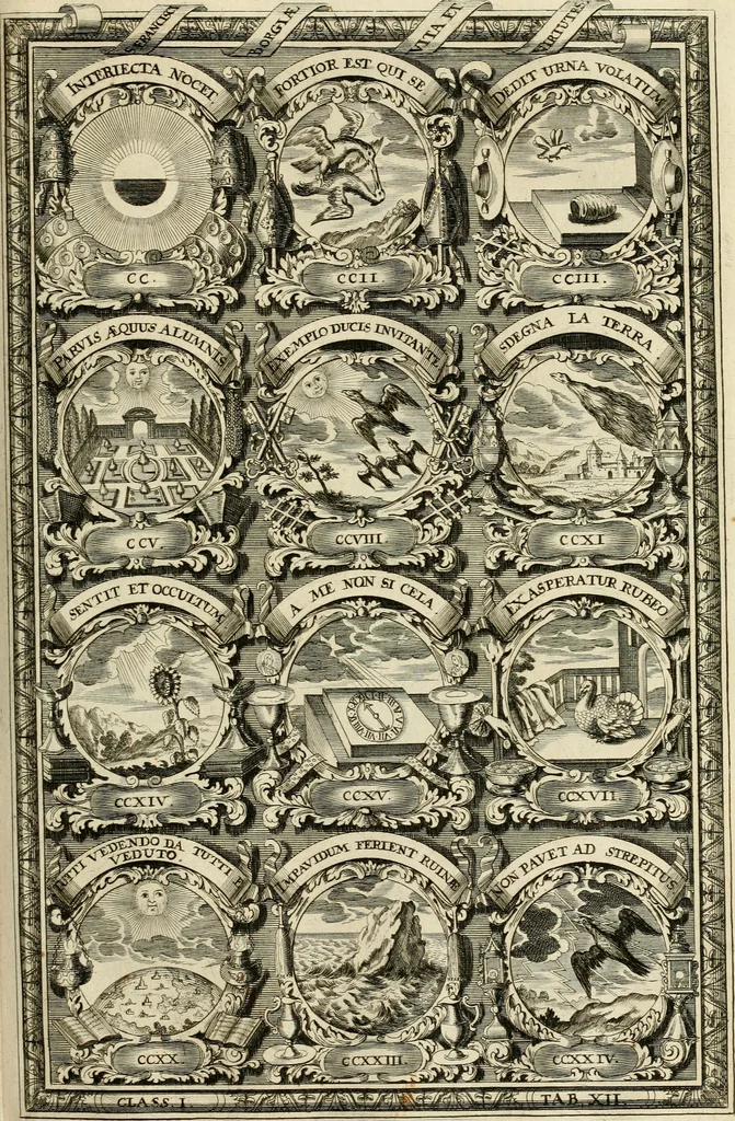 An illustration from Symbolographia, sive, De arte symbolica : sermones septem, 1702, leaf 198