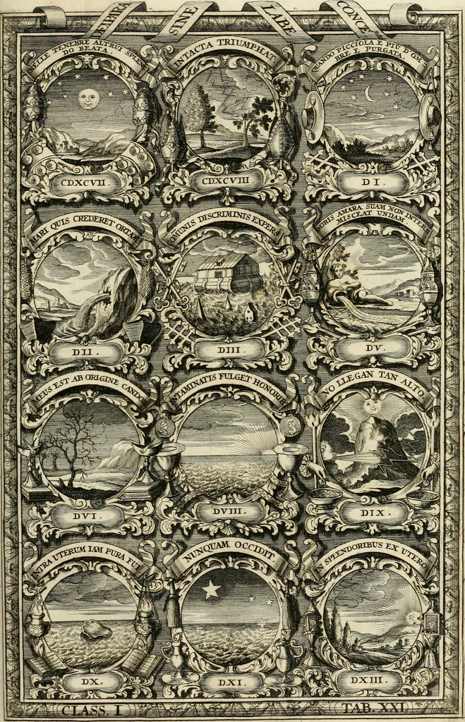 An illustration from Symbolographia, sive, De arte symbolica : sermones septem, 1702, leaf 216