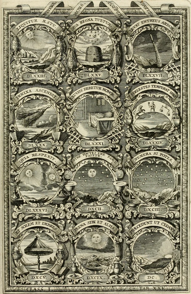 An illustration from Symbolographia, sive, De arte symbolica : sermones septem, 1702, leaf 224
